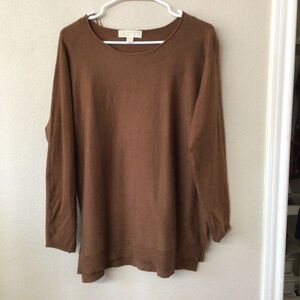 Michael Kors light brown knit sweater. Size M